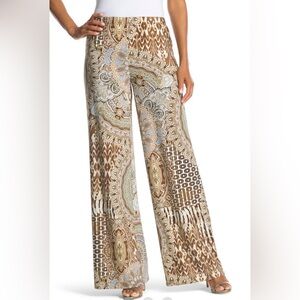 Chico's Brown and Cream Wide Leg Pants